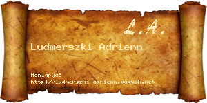 Ludmerszki Adrienn névjegykártya